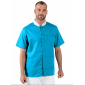 ATOLL/BLANC - Tunique professionnelle de travail blanche à manches courtes homme - PROMO auxiliaire de vie infirmier aide a dom