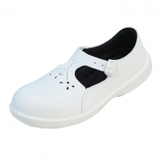 BLANC - Chaussure de sécurité S1P SRC professionnelle de travail blanche noire ISO EN 20345 S1P femme entretien médical menage i