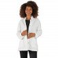 BLANC - Veste polaire professionnelle de travail à manches longues femme menage aide a domicile entretien auxiliaire de vie