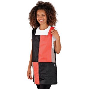 PAPAYE/NOIR - Chasuble tablier blouse professionnel femme aide a domicile entretien auxiliaire de vie menage