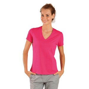 FUCHSIA - Tee-shirt professionnel de travail à manches courtes femme auxiliaire de vie infirmier aide a domicile médical