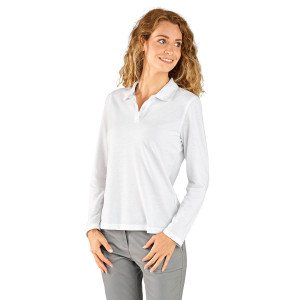 BLANC - Polo professionnel de travail femme aide a domicile médical auxiliaire de vie infirmier