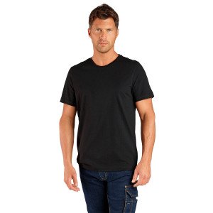 NOIR - Tee-shirt professionnel de travail à manches courtes homme aide a domicile médical auxiliaire de vie infirmier