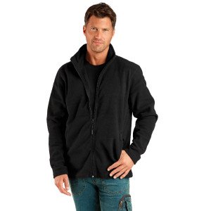 NOIR - Veste polaire professionnelle de travail à manches longues mixte aide a domicile infirmier auxiliaire de vie médical
