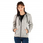 GRIS - Veste à capuche zippée chinée professionnelle de travail à manches longues femme infirmier aide a domicile médical auxili
