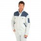 BLANC/GRIS - Blouson professionnel de travail homme artisan chantier