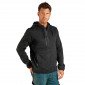 NOIR - Veste à capuche zippée chinée professionnelle de travail à manches longues homme auxiliaire de vie infirmier aide a domic