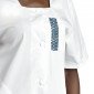 BLANC/AFRIKA - Blouse professionnelle de travail blanche à manches courtes femme - PROMO auxiliaire de vie médical aide a domici