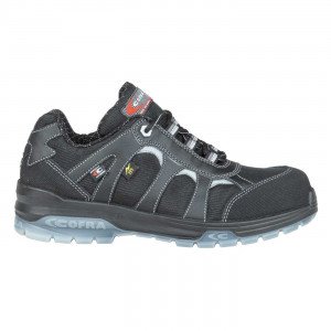 NOIR - Chaussure de sécurité professionnelle de travail noire EN ISO 20345 SB homme logistique chantier transport artisan