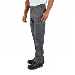 GRIS - Pantalon de travail professionnel homme logistique artisan manutention chantier