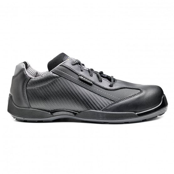 NOIR - Chaussure de sécurité S3 professionnelle de travail noire en cuir EN ISO 20345 S3 mixte chantier logistique artisan trans