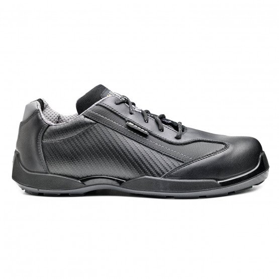 NOIR - Chaussure de sécurité S3 professionnelle de travail noire en cuir EN ISO 20345 S3 mixte artisan manutention chantier tran