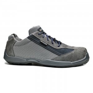 GRIS - Chaussure de sécurité S1P professionnelle de travail en cuir EN ISO 20345 S1P mixte chantier entretien artisan menage
