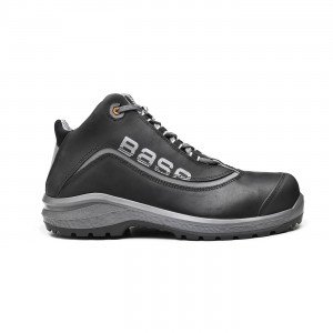 NOIR - Chaussure de sécurité S3 professionnelle de travail noire en cuir EN ISO 20345 S3 mixte artisan entretien chantier menage