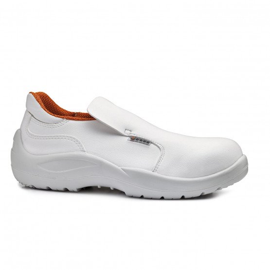 BLANC - Chaussure de cuisine de sécurité S2 professionnelle de travail blanche noire EN ISO 20345 S2 mixte serveur entretien re