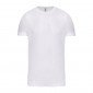 BLANC - Tee-shirt professionnel de travail à manches courtes 97% coton / 3% élasthanne, pour coloris GRIS 87% coton / 9% viscose