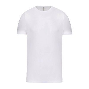 BLANC - Tee-shirt professionnel de travail à manches courtes 97% coton / 3% élasthanne, pour coloris GRIS 87% coton / 9% viscose