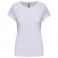 BLANC - Tee-shirt professionnel de travail à manches courtes 97% coton / 3% élasthanne, pour le coloris GRIS : 87% coton / 9% vi