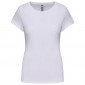 BLANC - Tee-shirt professionnel de travail à manches courtes 97% coton / 3% élasthanne, pour le coloris GRIS : 87% coton / 9% vi