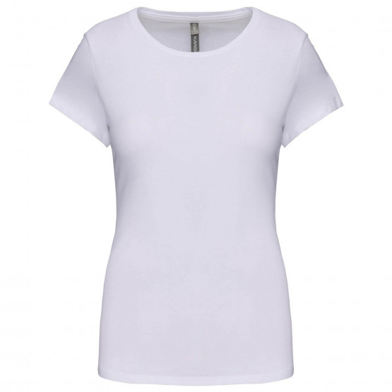 BLANC - Tee-shirt professionnelle de travail à manches courtes 97% coton / 3% élasthanne, pour le coloris GRIS : 87% coton / 9% 