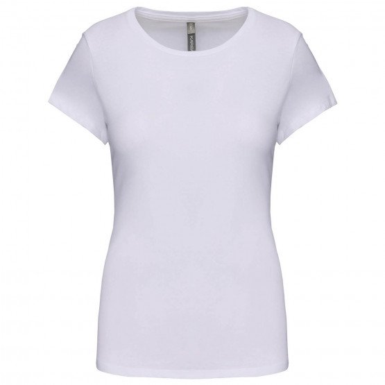 BLANC - Tee-shirt professionnel de travail à manches courtes 97% coton / 3% élasthanne, pour le coloris GRIS : 87% coton / 9% vi