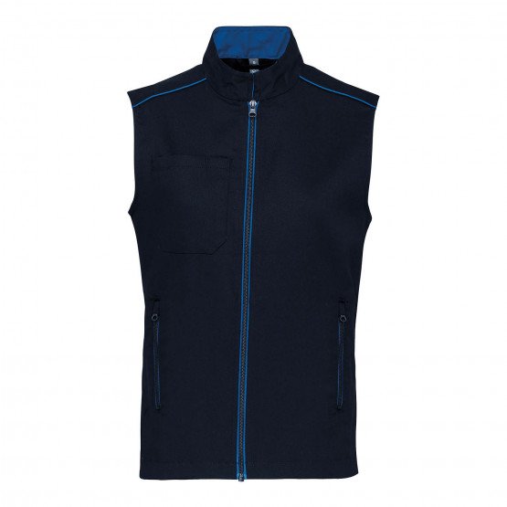 MARINE/BLEU - Gilet de travail professionnel sans manches homme artisan entretien chantier menage