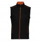 NOIR/ORANGE - Gilet de travail professionnel sans manches homme chantier menage artisan entretien