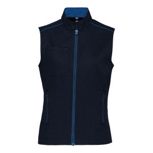 MARINE/BLEU - Gilet de travail professionnel sans manches femme - PROMO chantier menage artisan entretien