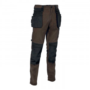 BEIGE/NOIR - Pantalon de travail professionnel homme artisan logistique chantier manutention
