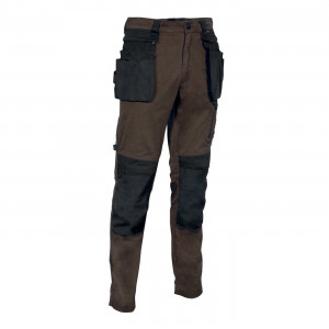 BEIGE/NOIR - Pantalon de travail professionnel homme logistique chantier manutention artisan