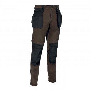 BEIGE/NOIR - Pantalon de travail professionnel homme transport chantier logistique artisan