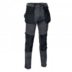 BEIGE/NOIR - Pantalon de travail professionnel homme chantier manutention artisan transport