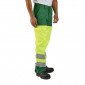 VERT/JAUNE - Pantalon haute visibilité professionnel de travail homme transport chantier logistique artisan