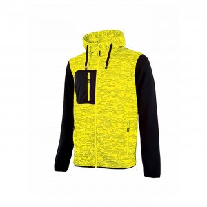 JAUNE - Veste de travail professionnelle à manches longues mixte logistique chantier manutention artisan