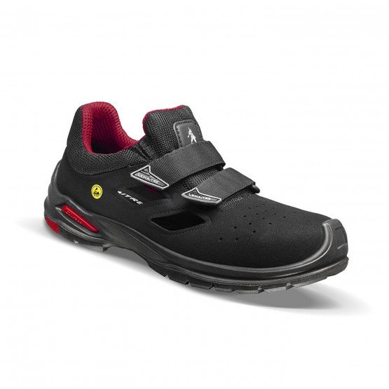 NOIR - Chaussure de sécurité sans lacet S1P professionnelle de travail noire ISO EN 20345 S1P mixte logistique artisan transport