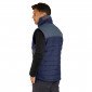 MARINE/GRIS - Gilet de travail professionnel sans manches homme logistique artisan transport chantier