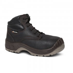 MARRON - Chaussure de sécurité S3 professionnelle de travail noire en cuir ISO EN 20345 S3 mixte chantier entretien artisan mena