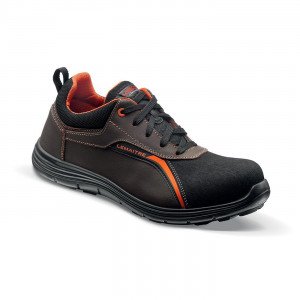 MARRON/ORANGE - Chaussure de sécurité S3 professionnelle de travail en cuir EN ISO 20345 S3 mixte