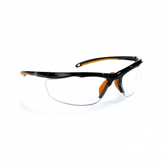 NOIR - Lunette professionnelle de travail Polycarbonate EN 166 EPI de l'œil : Protection contre les dangers pouvant endommager l