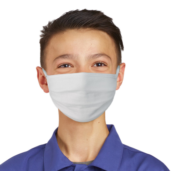 2 Masques enfant jersey blanc Catégorie 1 - Sans substance nocive