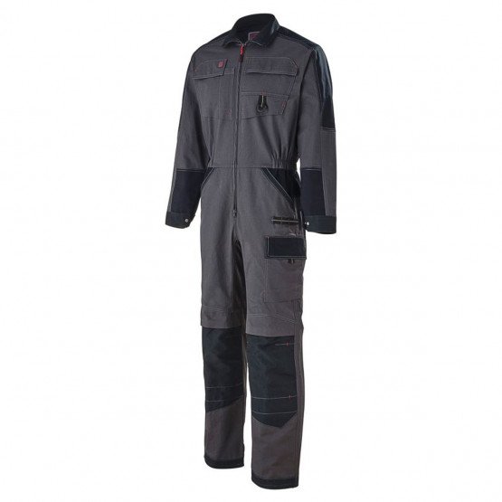 ARDOISE/NOIR - Combinaison professionnelle de travail homme logistique chantier manutention artisan