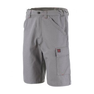 GRIS - Short de travail professionnel homme logistique chantier manutention artisan