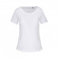 BLANC - Tee-shirt professionnelle de travail à manches courtes 100% coton femme aide a domicile médical auxiliaire de vie infirm