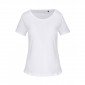 BLANC - Tee-shirt professionnel de travail à manches courtes 100% coton femme auxiliaire de vie médical aide a domicile infirmie