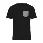 NOIR/GRIS - Tee-shirt professionnel de travail à manches courtes homme - PROMO auxiliaire de vie infirmier aide a domicile médic