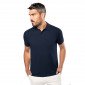 MARINE - Polo professionnel de travail BIO 100% coton homme auxiliaire de vie médical aide a domicile infirmier