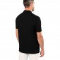 NOIR - Polo professionnel de travail BIO 100% coton homme auxiliaire de vie médical aide a domicile infirmier