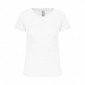 BLANC - Tee-shirt professionnelle de travail à manches courtes 100% coton biologique, et 90% coton / 10% viscose pour les colori