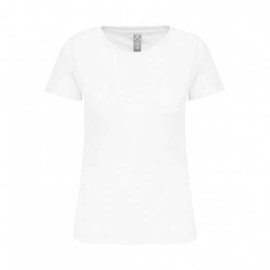 BLANC - Tee-shirt professionnel de travail à manches courtes 100% coton biologique, et 90% coton / 10% viscose pour les coloris 