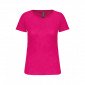 FUCHSIA - Tee-shirt professionnel de travail à manches courtes 100% coton biologique, et 90% coton / 10% viscose pour les colori